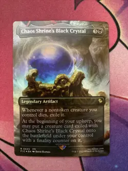 Chaos Shrine's Black Crystal 445 Borderless Foil Commander Final Fantasy Rare EN - Image 1