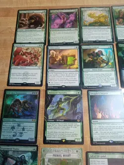 Magic: The Gathering 20 Green Rare Lot All Rares Full Art Foils - Image 2