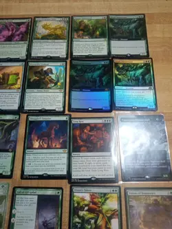 Magic: The Gathering 20 Green Rare Lot All Rares Full Art Foils - Image 3