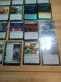 Magic: The Gathering 20 Green Rare Lot All Rares Full Art Foils - Image 5