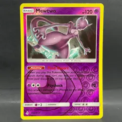 2019 POKEMON UNBROKEN BONDS MEWTWO 75/214 REVERSE HOLO (RARE) - Image 1