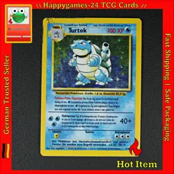 Turtok - Blastoise Pokemon Karte TCG WOTC 2/102 Rare Holo Base Basis-Set /E9 - Image 1