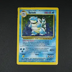 Turtok - Blastoise Pokemon Karte TCG WOTC 2/102 Rare Holo Base Basis-Set /E9 - Image 2