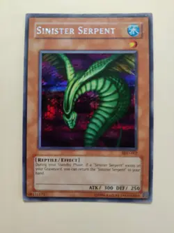 Yugioh! Sinister Serpent SDD-002 Prismatic Secret Rare MP - Image 1