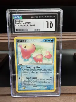 Luvdisc 14/17 - POP SERIES 2 Pokemon Card promo CGC Gem Mint 10 2005 - Image 1