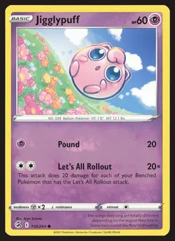 SWSH08: Fusion Strike Jigglypuff #110/264 Common Pokemon Card - Image 1