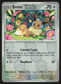 SV: Shrouded Fable Eevee #050/064 Reverse Holo Pokemon Card - Image 1