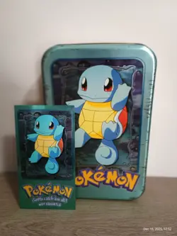 Pokemon Topps Sqirtle Collector Tin With Tin Topper Card Set - Image 1