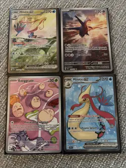 Pokemon Cards - Surging Sparks Full Art Bundle - Incl Milotic SIR & Latios IR - Image 1