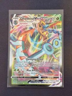 Pokemon TCG Dhelmise VMAX Shining Fates Holo Ultra Rare Card 010/072 - Image 1