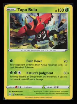 Tapu Bulu 016/163 Holo Rare SWSH05: Battle Styles Pokemon Card - Image 1
