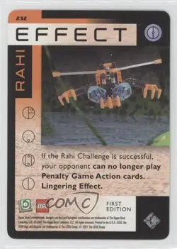 2001 LEGO Bionicle - Quest for the Masks Trading Card Game Rahi Challenge #232 - Image 1