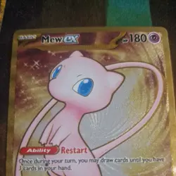 Pokemon TCG Mew EX 205/165 Scarlet & Violet Holo Hyper Rare Metal Card - Image 2