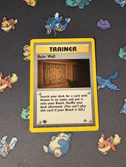 Pokemon Card Ruin Wall 74/75 Neo Discovery FIRST EDITION - (LP) - Image 1