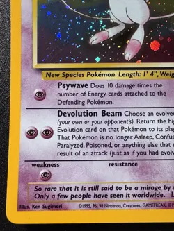 Mew Promo 9 WoTC Black Star Promo Pokemon Card Holo Foil Rare Swirl Near Mint - Image 5