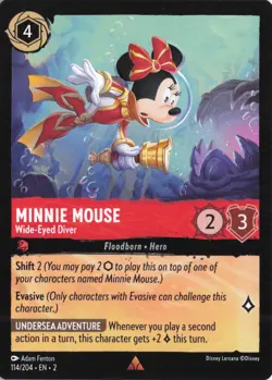 Minnie Mouse - Wide-Eyed Diver Promo Disney Lorcana Promo Cards 16 NM - Image 1