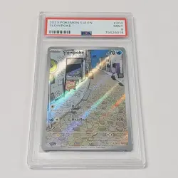 Pokemon TCG Slowpoke Scarlet & Violet Base Set Illustration Card 204/198 PSA 9 - Image 1