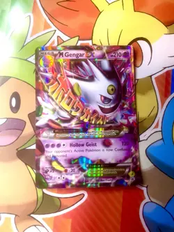 M Gengar EX XY166 2016 Black Star Promo Pokemon Card Ultra Rare Mega Shiny - MP - Image 1