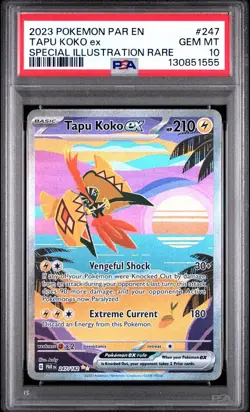 Pokemon TCG Tapu Koko EX Card 247/182 Paradox Rift - Image 1