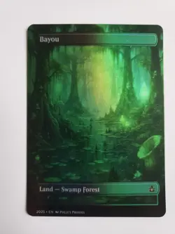 Bayou FOIL Original Dual Land Proxy Card with Custom Fantasy Art Design MISPRINT - Image 1