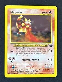 Pokemon Card Magmar Black Star Promo 44 Near LP - Image 1