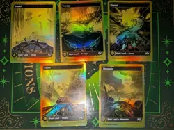 Plains Swamp Forest Mountain Island (First-Place Foil) Aetherdrift Full set NM - Image 1
