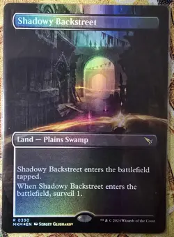Shadowy Backstreet (Borderless) Murders at Karlov Manor Foil, #330, NM+++ - Image 1