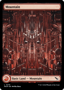 x4 Mountain MKM MTG 275 FULL ART BASIC LAND M/NM 4x - Image 1