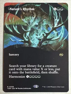 MTG / Nature's Rhythm / TDM / #349 / Regular (Borderless) / Rare / NM - Image 1