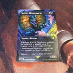 Spitting Dilophosaurus Mtg Lost Caverns Of Ixalan Jurassic World Nm Borderless - Image 1