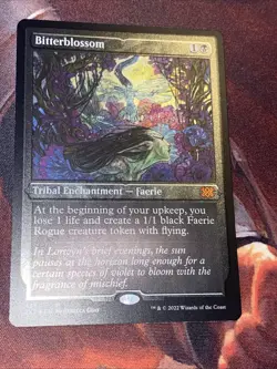 Bitterblossom X1 Mtg Double Masters 2022 Nm Foil Etched - Image 1
