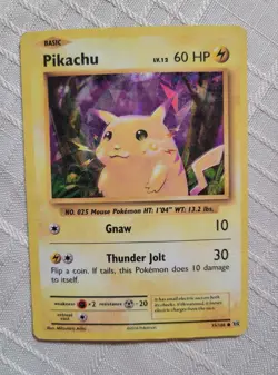 Pikachu 35/108 Cracked Ice Holo Pokemon Evolutions TCG 2016 - Image 1
