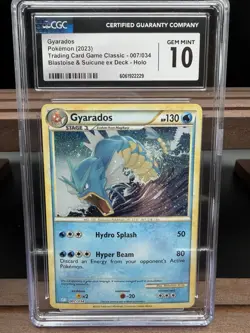Pokemon TCG Gyrados 007/034 Blastoise & Suicune Ex Deck Holo CGC Gem Mint 10 - Image 1