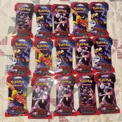 Pokemon TCG Destined Rivals Sleeved Booster Packs FACTORY SEALED Lot Of 15 - Image 1