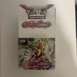 Pokemon Scarlet and Violet Base Set Half Booster box, 18x sealed booster packs - Image 1