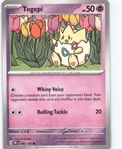 Togepi Common SV03: Obsidian Flames 083/197 NM Pokemon - Image 1