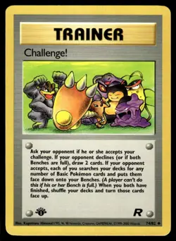 Pokemon TCG Team Rocket 1st Edition #74/82 Challenge! LP+ - Image 1
