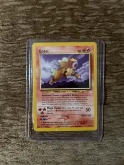 Pokemon Entei Rare 17/64 Neo Revelation WOTC 2001 Non-Holo LP - Image 1