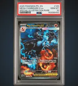 2025 Pokemon Mega Charizard x Ex 125 Special Illustration Rare PSA 10 - Image 1