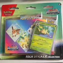 Pokemon TCG Prismatic Evolutions Tech Sticker Collection - Leafeon - New Sealed - Image 1