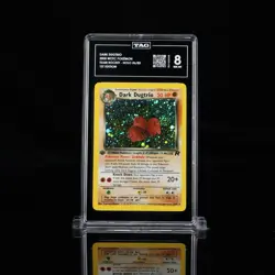 PSA 8 Pokemon Dark Dugtrio 6/82 Team Rocket 1st Edition Holo Rare - Image 1