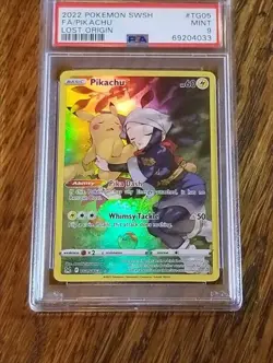 2022 Pokemon Lost Origins Pikachu #TG05 PSA 9 - Image 1