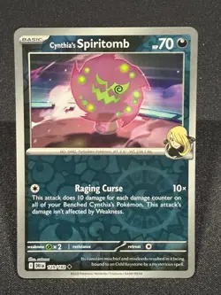 Pokemon TCG - Cynthia's Spiritomb 129/182 (RH Reverse Holo) - Destined Rivals - Image 1