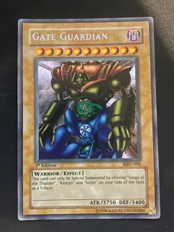 Yu-Gi-Oh 1st Edition Gate Guardian Secret Rare MRD-000 - Image 1