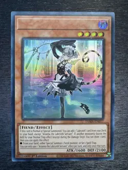 YuGiOh! Arianna The Labrynth Servant TAMA - Error Misprint No Name No Imprint NM - Image 2