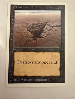 MTG: Sinkhole Card Regular Unlimited Edition Magic the Gathering - Image 1