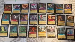 Disney LORCANA Fabled Card Lot of 24 Legendary, Super Rare And Rare Sleeved - Image 1