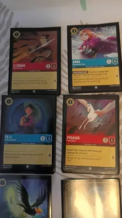 Disney LORCANA Fabled Card Lot of 24 Legendary, Super Rare And Rare Sleeved - Image 2