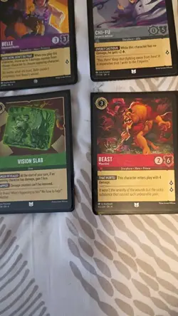 Disney LORCANA Fabled Card Lot of 24 Legendary, Super Rare And Rare Sleeved - Image 5