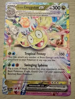 Pokemon TCG Alolan Exeggutor ex 133/191 Surging Sparks Half Art Ultra Rare Card - Image 1